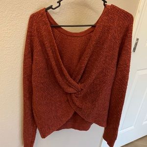 Open back sweater
